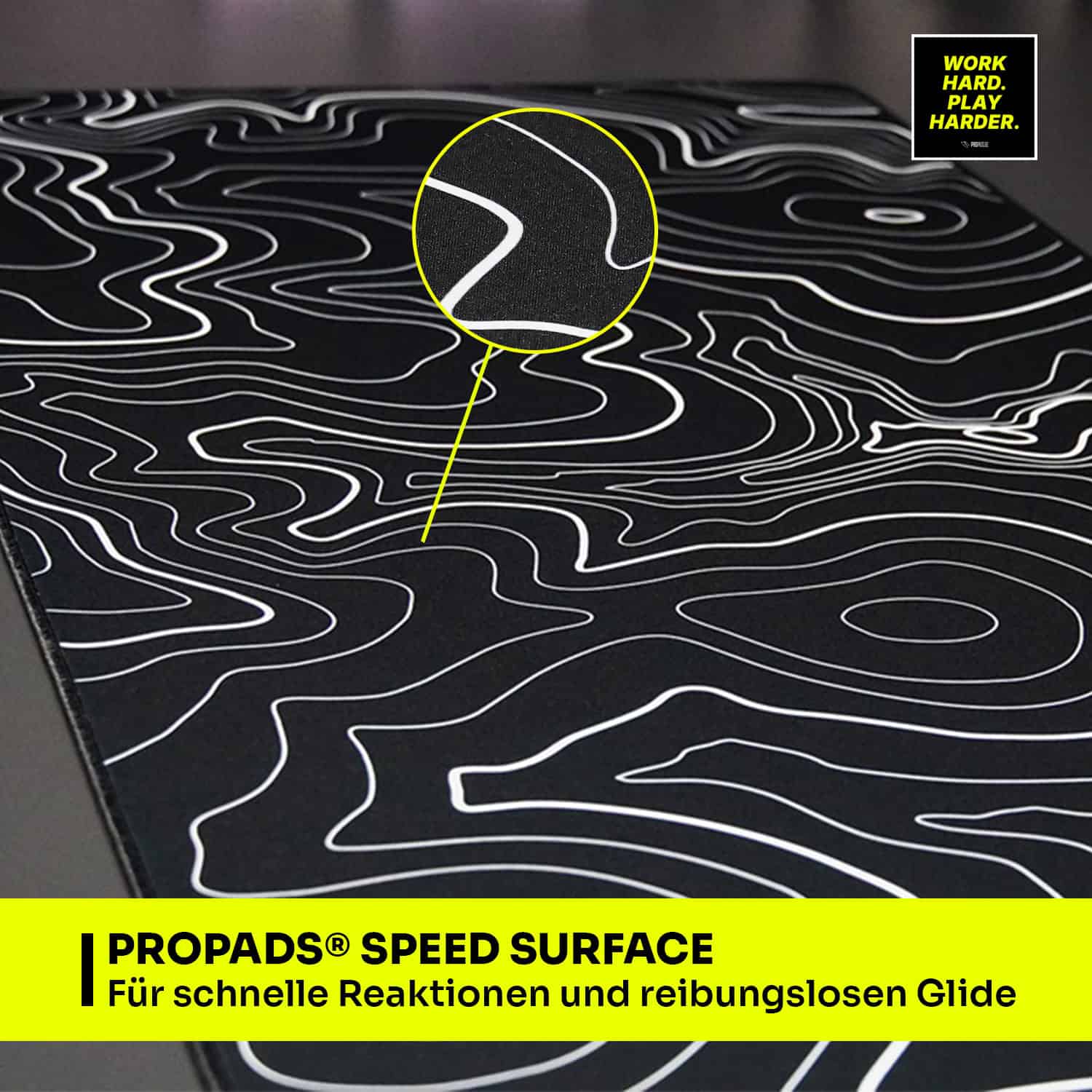 Topography White XXL Gaming Mousepad