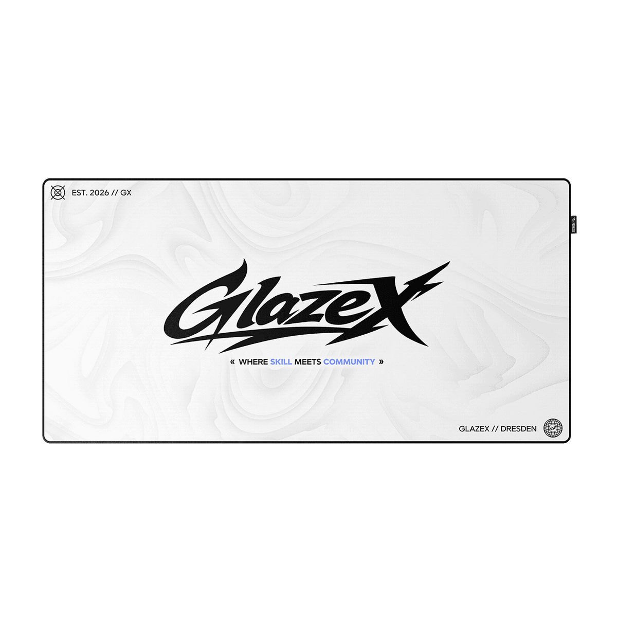 GlazeX White Edition Gaming Mousepad