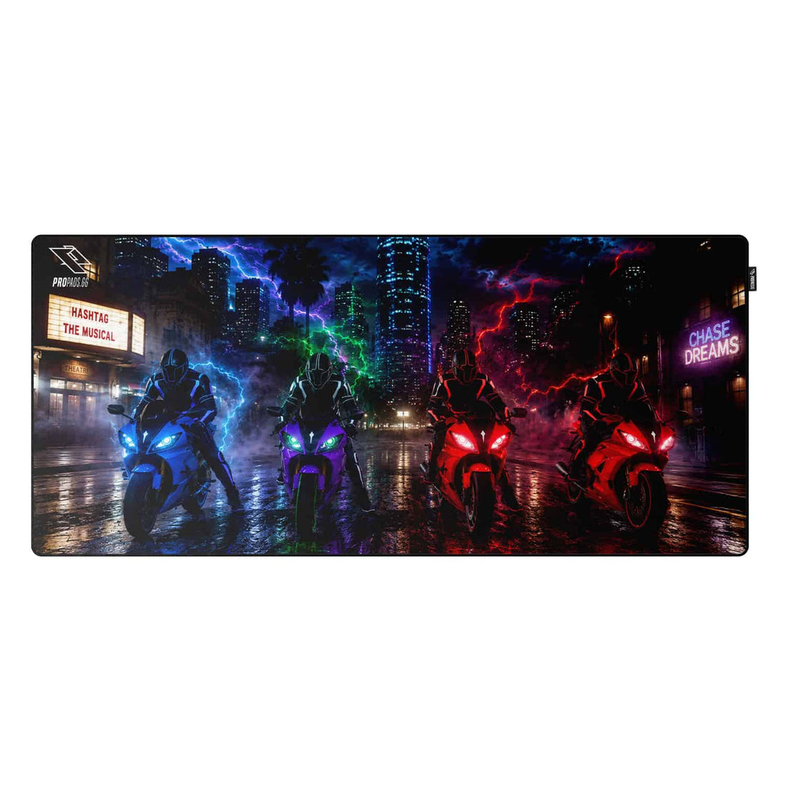 Dinero Neon Lights Gaming Mousepad