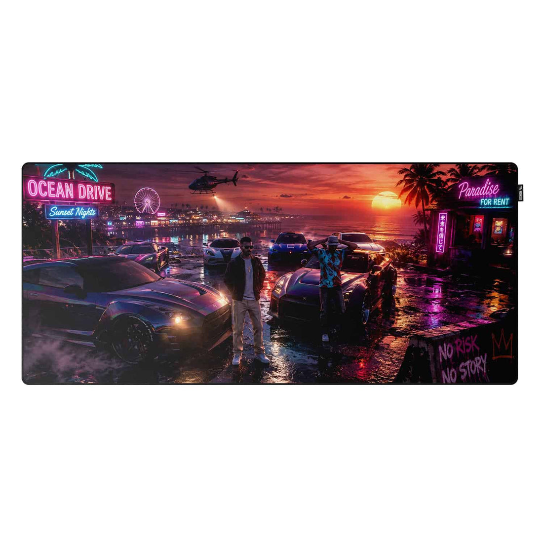 Dinero Ocean Night Gaming Mousepad