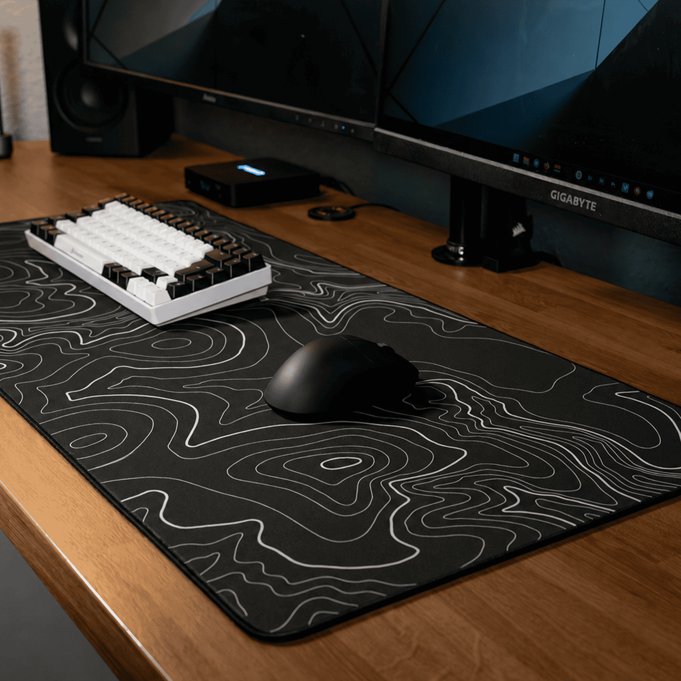 Topography White XXL Gaming Mousepad