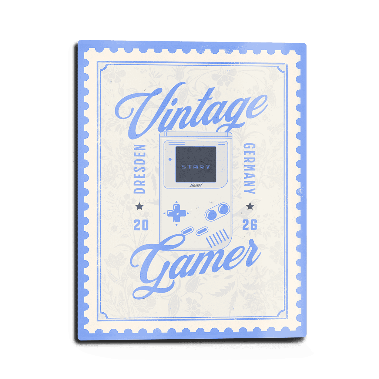 GlazeX Metallposter Vintage Gamer